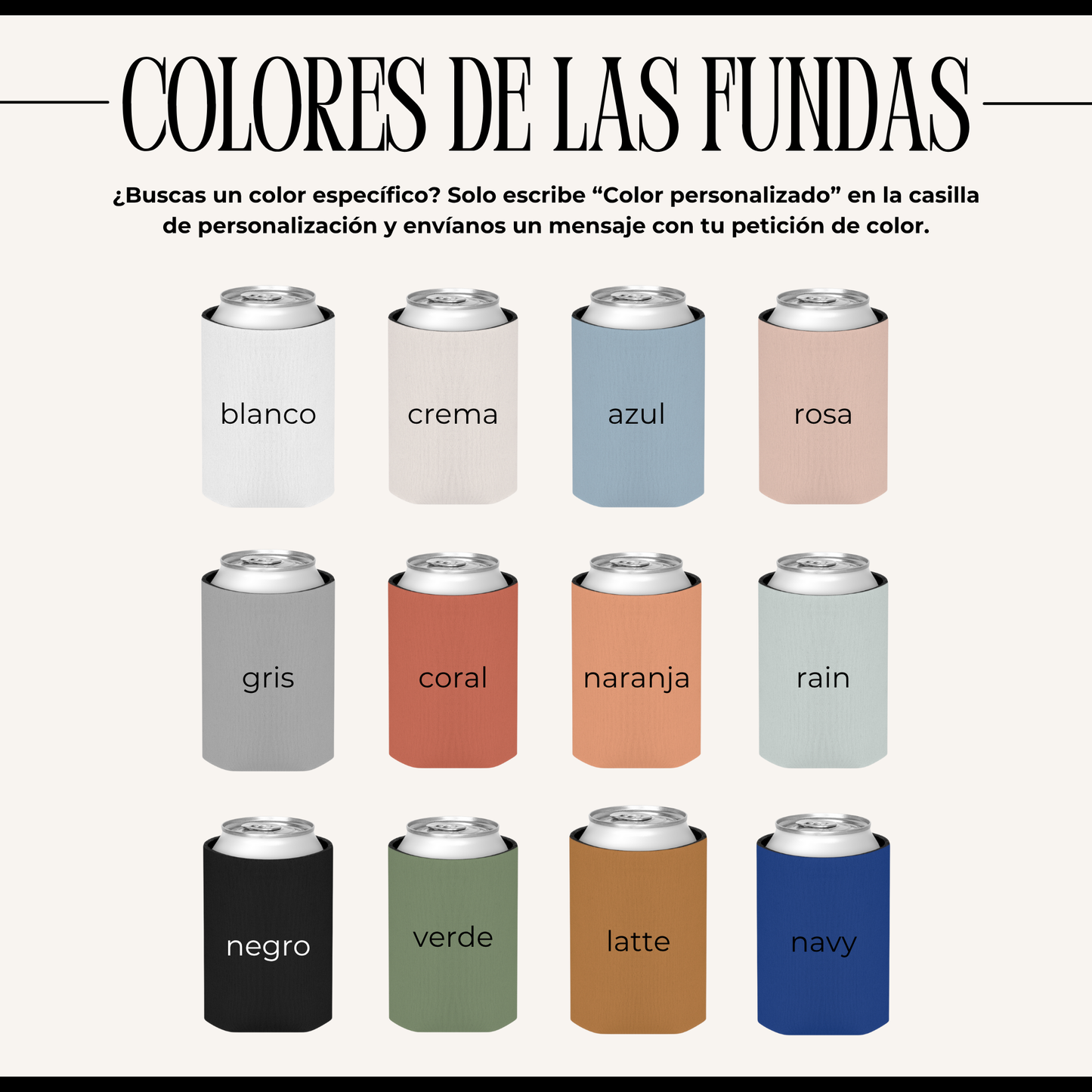 Fundas para latas personalizadas con retrato ilustrado