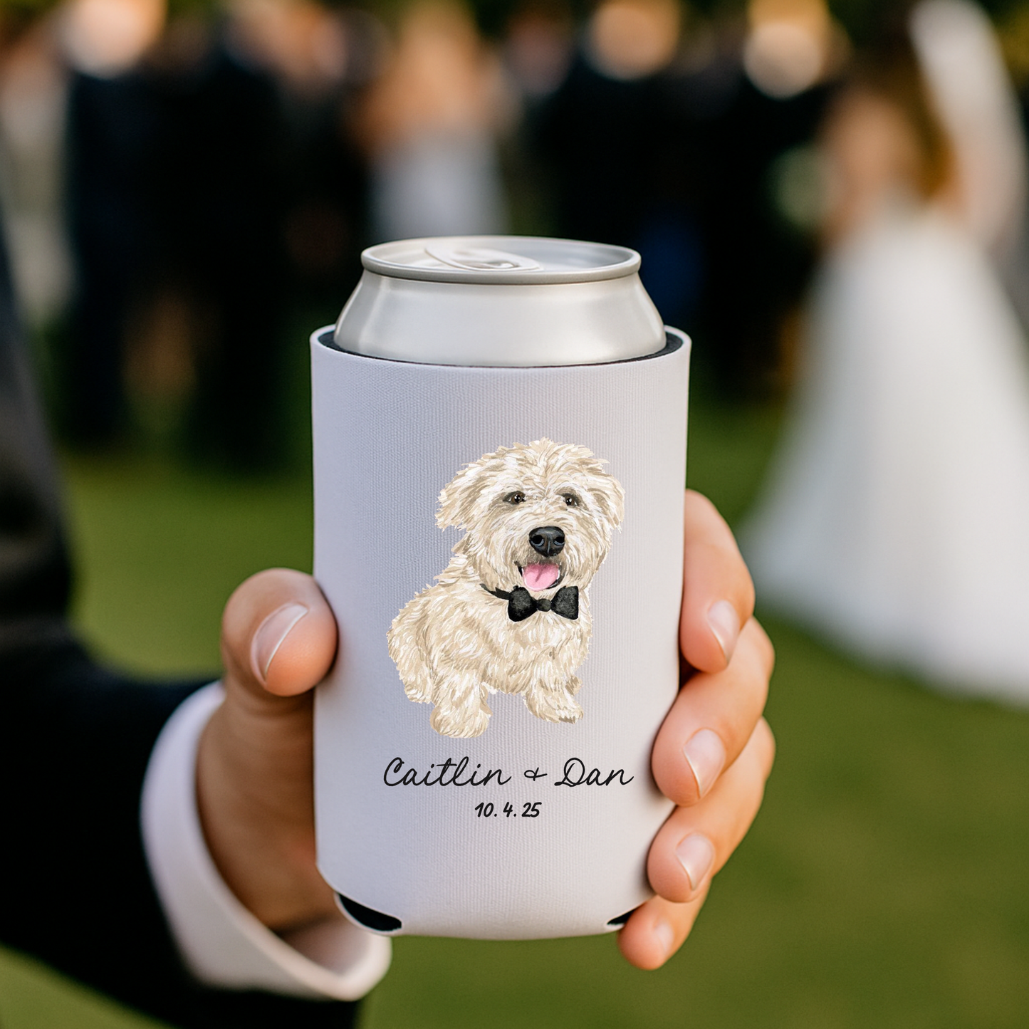 Fundas para latas personalizadas con retrato ilustrado