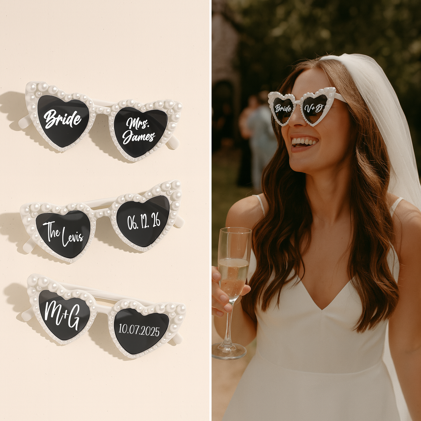 Gafas de sol personalizadas para novios – Set de 2