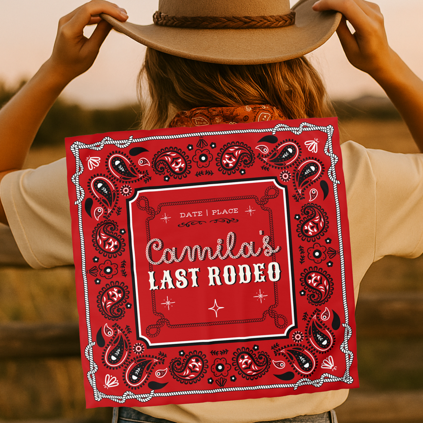 Bandana Personalizada - Last Rodeo Bachelorette