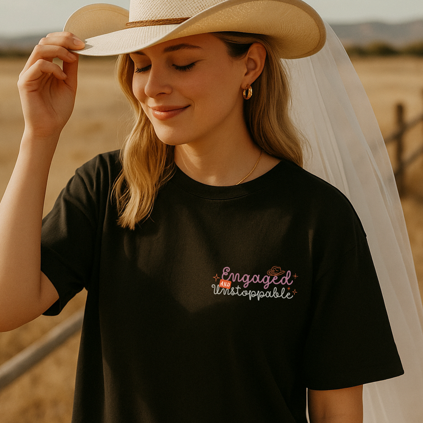 Camiseta Personalizada – Cowgirl Bachelorette Vibes