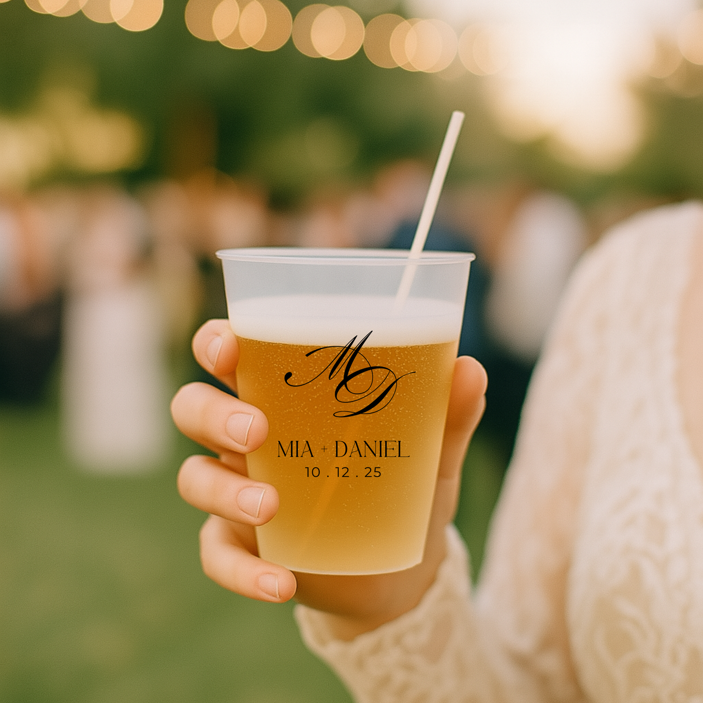 Vasos de plastico personalizados para bodas y eventos