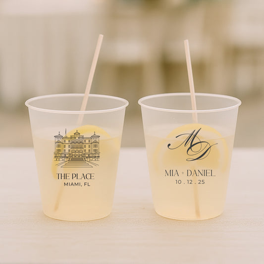 Vasos de plastico personalizados de Lugares