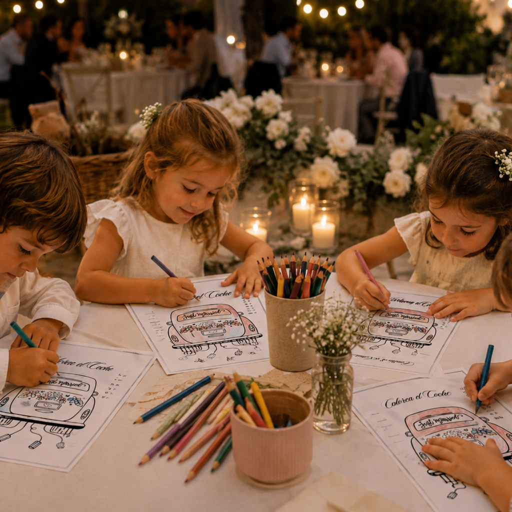 Libro de Actividades Infantil para Bodas Personalizable en Canva