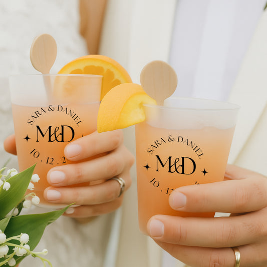 Vasos personalizados con iniciales