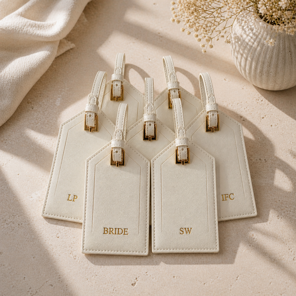 Etiquetas de maleta personalizadas para boda | Seating chart y regalos para invitados