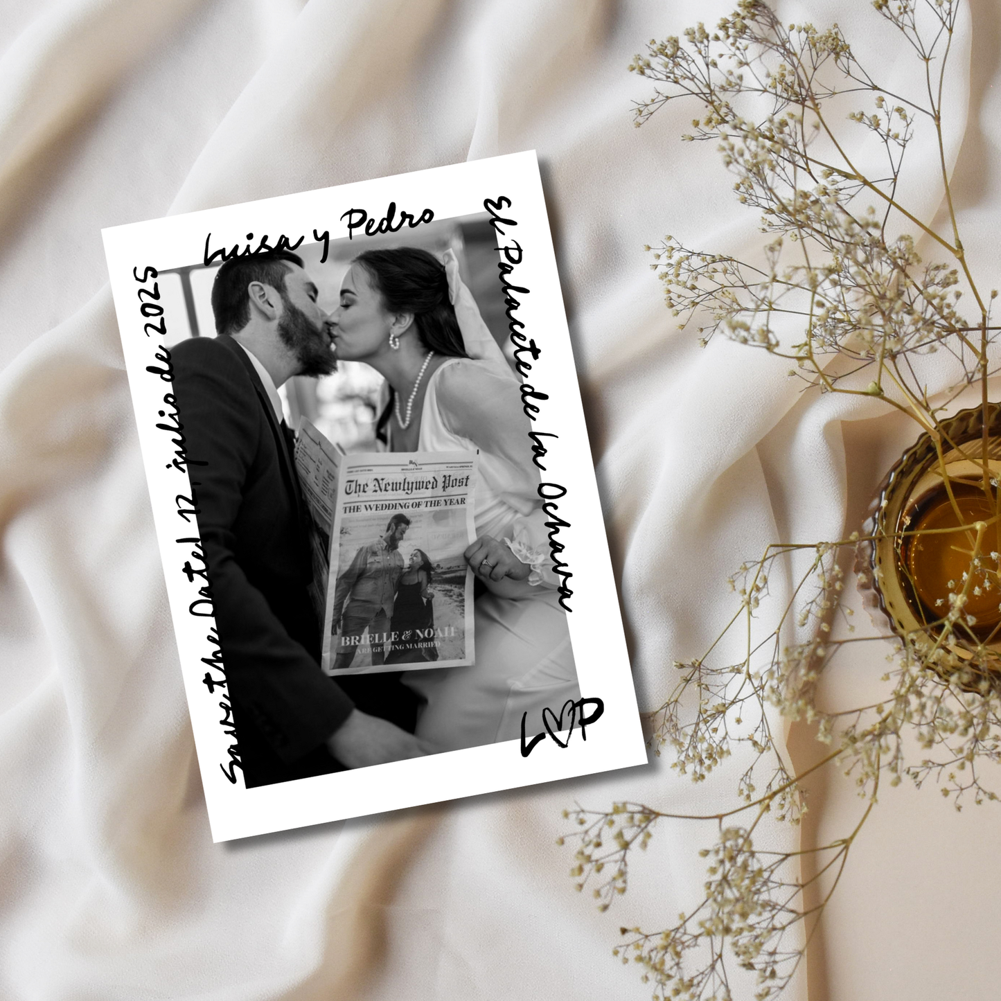 Tarjeta 'Save the Date' - Plantilla Personalizable en Canva